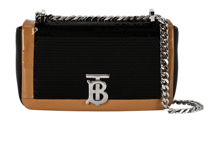 Mini Lola Sequins, £420, Handbags, Black/Brown, Leather, Front view